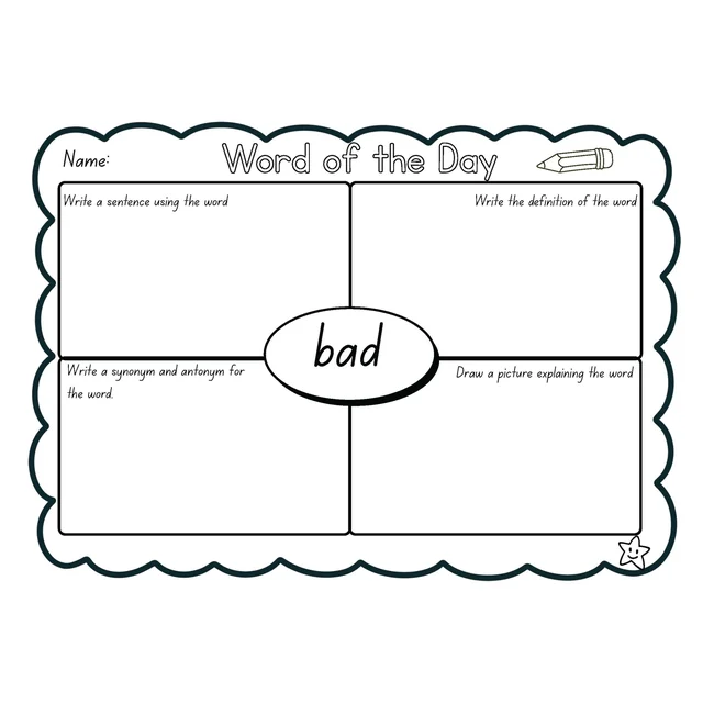Word of the Day - Daily Writing/Literacy Kindergarten to Grade 3