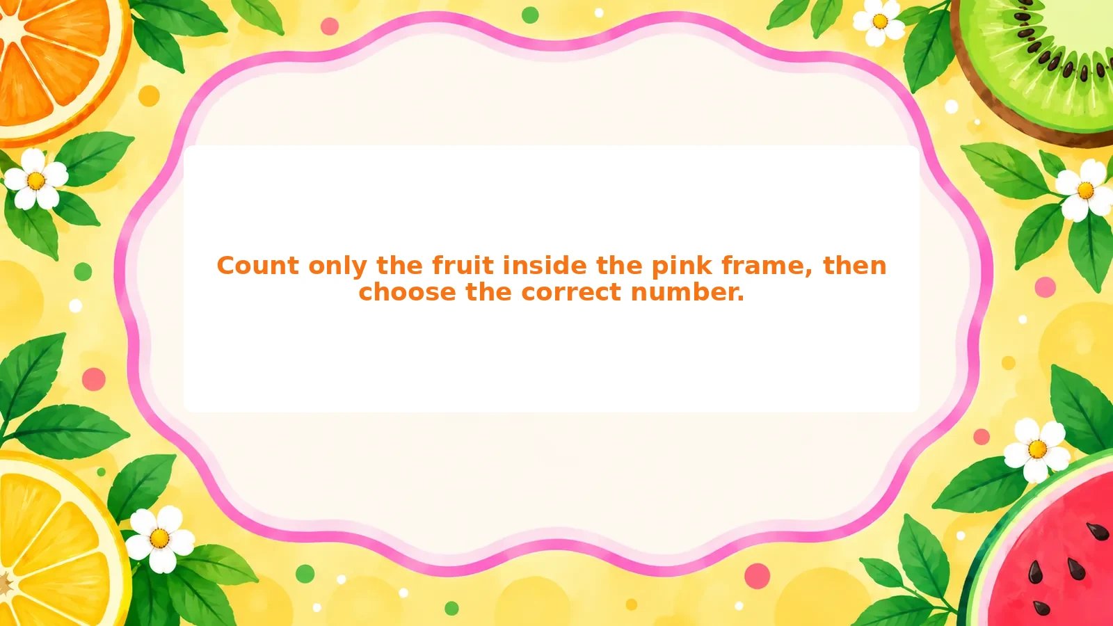 Fruit Counting Fun | Numbers 1–20 | QuizFetti