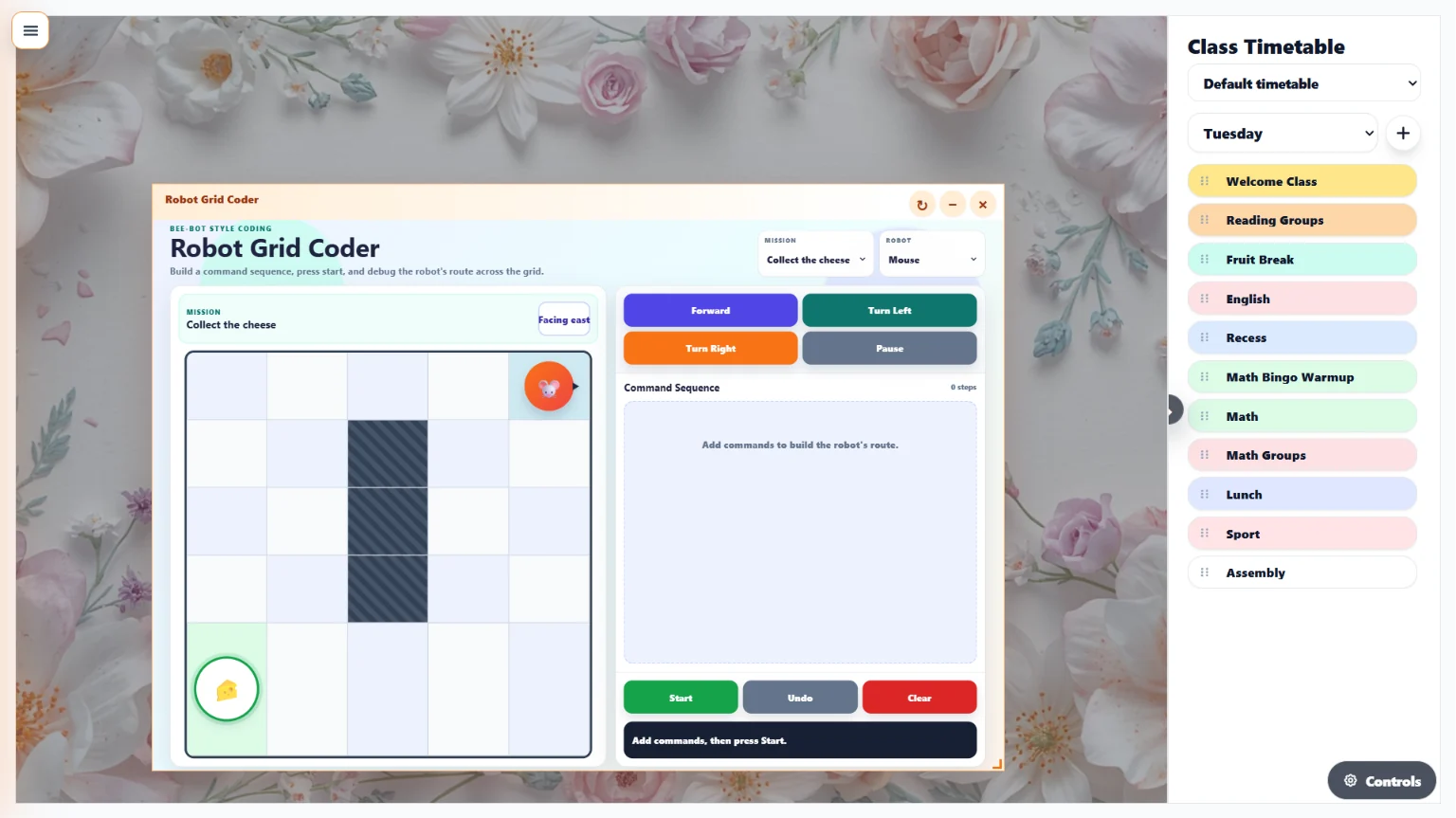 Another Lesson Editor setup example